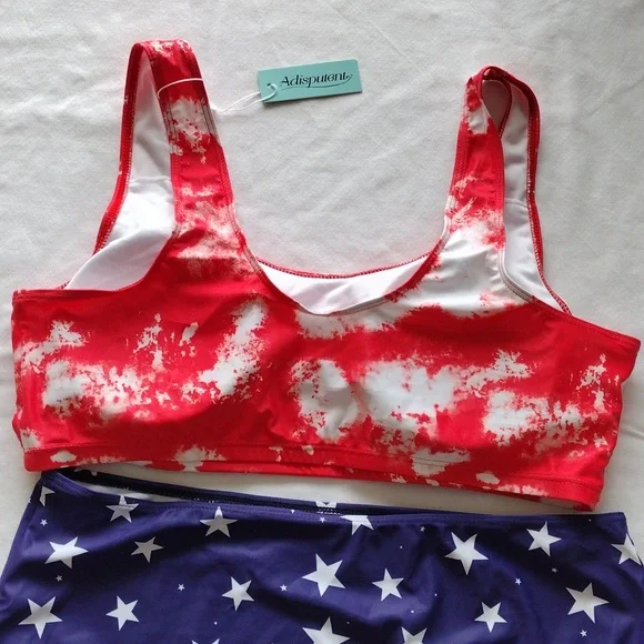 Adisputent high waist bikini womens XXL American flag - Picture 8 of 9